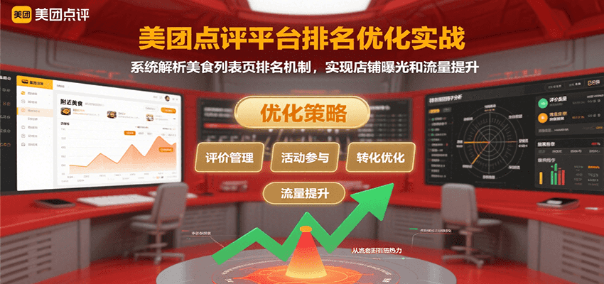 美团点评平台排名优化实战，系统解析美食列表页排名机制，实现店铺曝光和流量提升-58创客网
