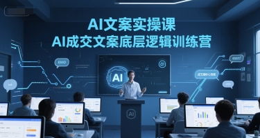 AI文案实操课，AI成交文案底层逻辑训练营-58创客网