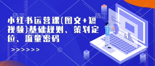 小红书运营课(图文+短视频)基础规则、策划定位、流量密码-多米联创