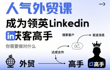 人气外贸课-成为领英Linkedin获客高手，你需要做对什么-58创客网