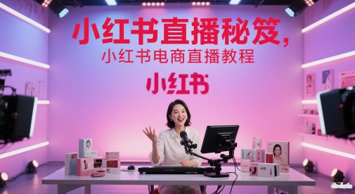 小红书直播秘笈，小红书电商直播教程-多米联创