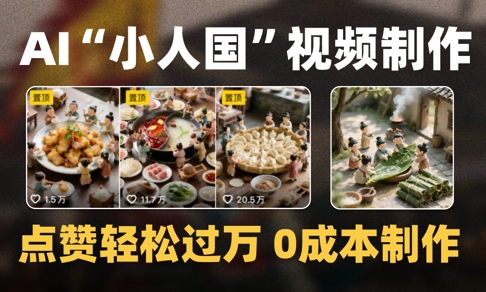 爆款1000W+播放微缩景观迷你小人国AI视频0成本制作全流程教学-58创客网