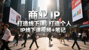 商业IP打造线下课，打造个人 IP线下课视频+笔记-58创客网