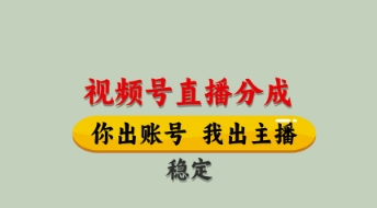 视频号直播分成，全程托管招募，单月轻松变现8k【揭秘】-多米联创