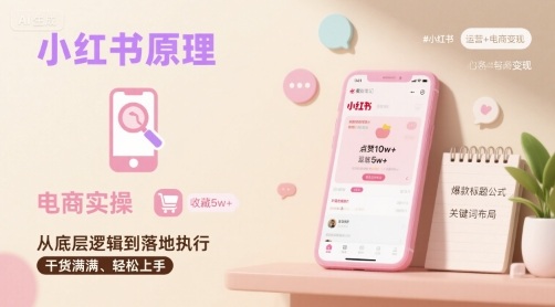 小红书原理以及详细实操流程，小红书电商教程-58创客网