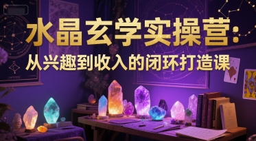 水晶玄学实操营：从兴趣到收入的闭环打造课-多米联创