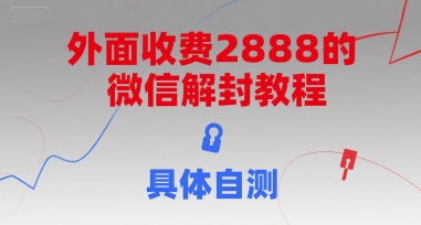 外面收费2888的微信解封教程，具体自测-58创客网