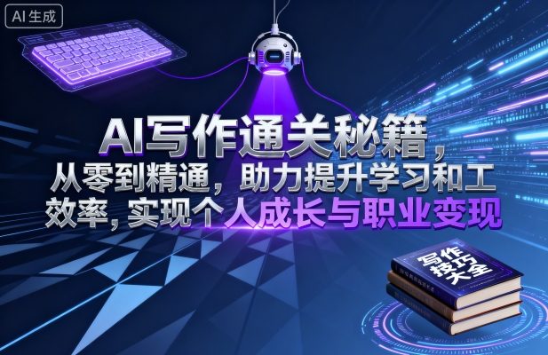 AI写作通关秘籍，从零到精通，助力提升学习和工作效率，实现个人成长与职业变现-58创客网