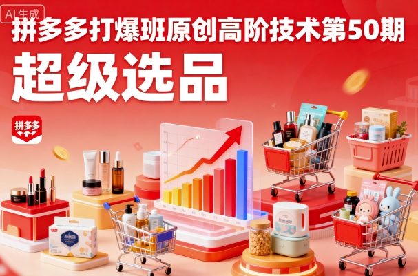 拼多多打爆班原创高阶技术第50期，超级选品-多米联创