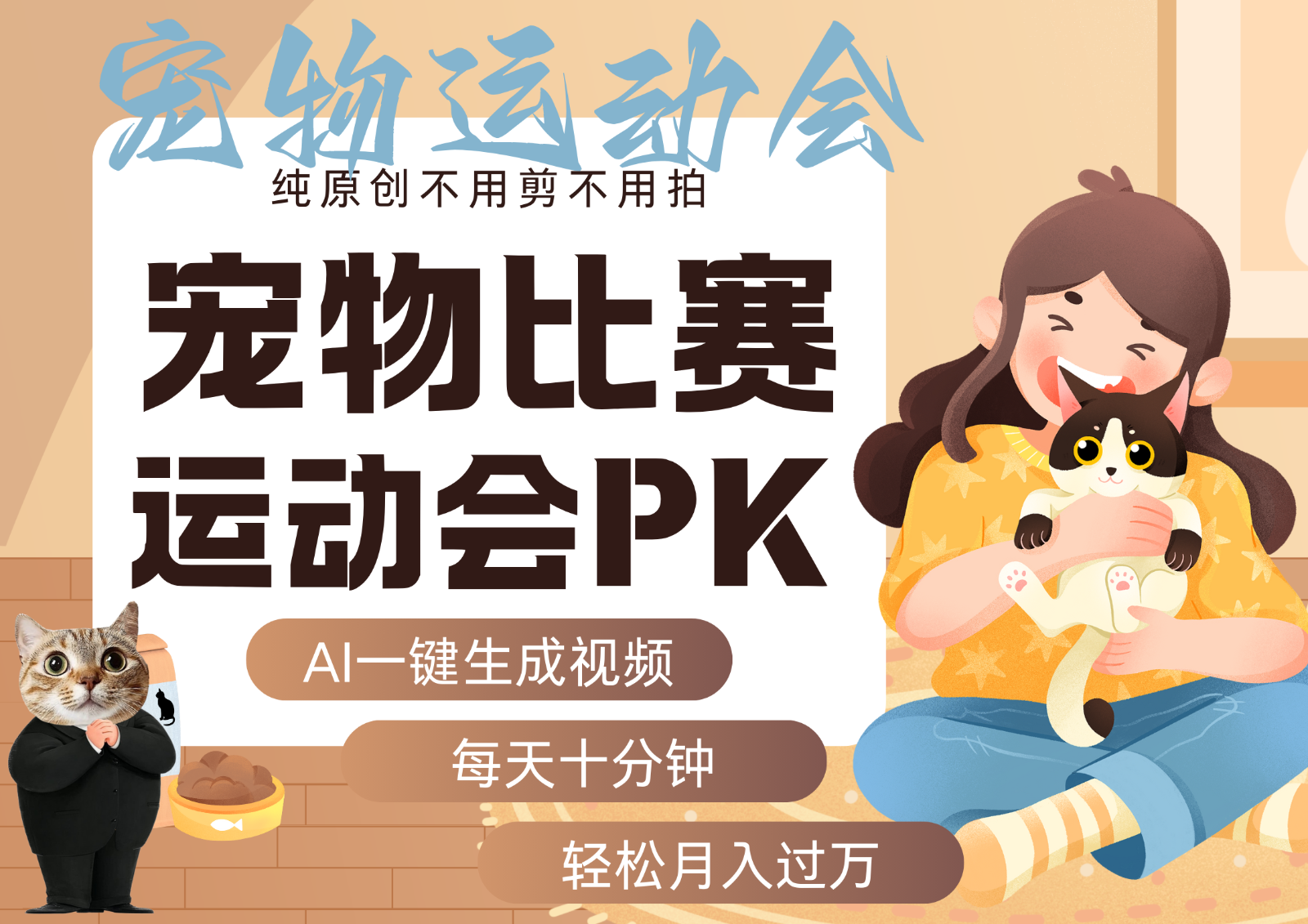 AI萌宠运动员跳水 射击 篮球 足球比赛 每天十分钟 附详细提示词文案库 代替做…-58创客网