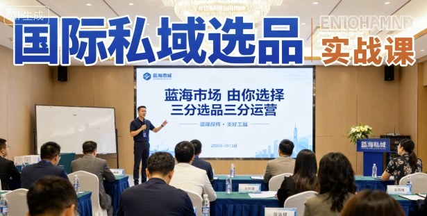 国际私域选品实战课，蓝海市场由你选择，七分选品三分运营-多米联创