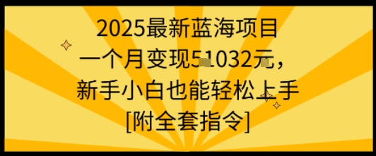 2025最新蓝海项目一个月变现1w+新手小白也能轻松上手【附全套指令】-58创客网
