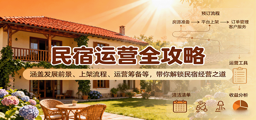 民宿运营全攻略：涵盖发展前景、上架流程、运营筹备等，带你解锁民宿经营之道-58创客网