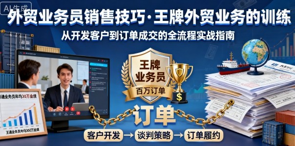 外贸业务员销售技巧，王牌外贸业务的训练-多米联创