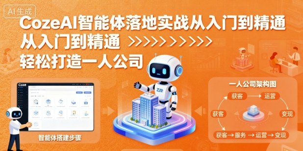 CozeAI智能体落地实战从入门到精通，轻松打造一人公司-58创客网