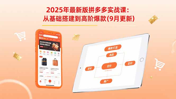 2025年最新版拼多多实战课：从基础搭建到高阶爆款(9月更新-多米联创