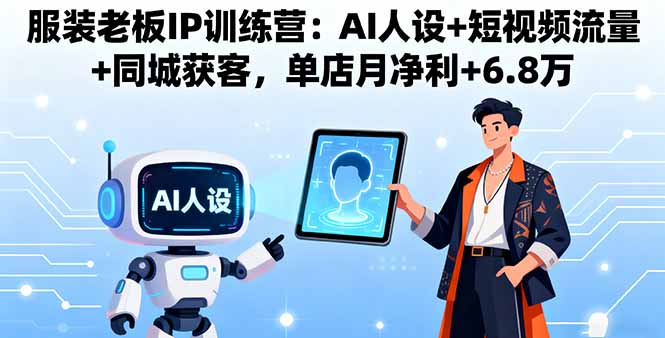 服装老板IP训练营：AI人设+短视频流量+同城获客，单店月净利+6.8万-多米联创