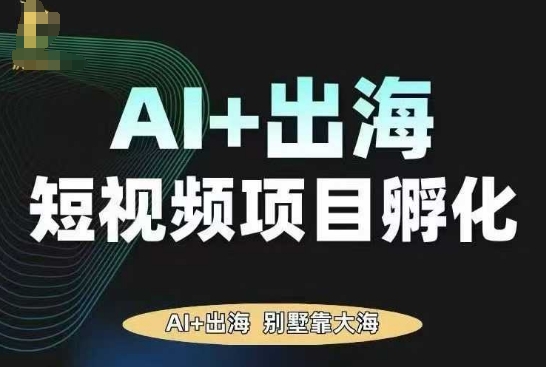 AI·TikTok AI+出海短视频项目孵化，陪你从0-1借助AI实现出海变现-多米联创