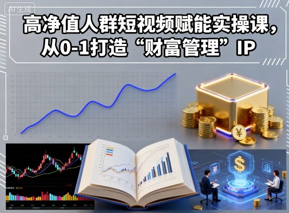 高净值人群短视频赋能实操课，从0-1打造“财富管理”IP-多米联创