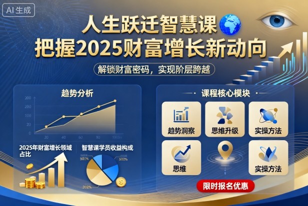 人生跃迁智慧课，把据2025财富增长新动向-多米联创