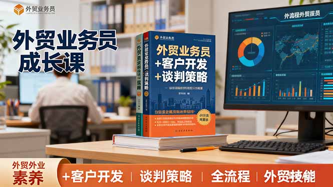 外贸业务员成长课：职业素养+客户开发+谈判策略、掌握全流程外贸技能-58创客