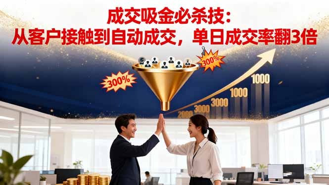 吸金成交营销必杀技：从客户接触到自动成交，单日成交率翻3倍-申水仓
