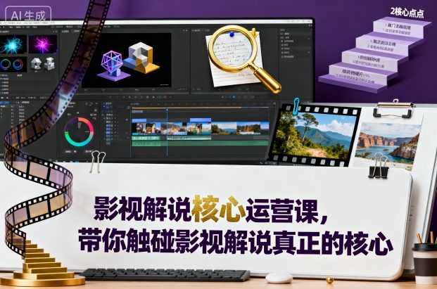 影视解说核心运营课，带你触碰影视解说真正的核心-58创客