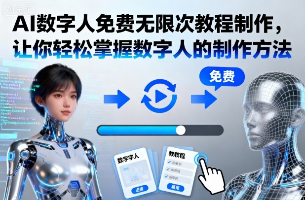 AI数字人免费无限次教程制作,让你轻松掌握数字人的制作方法-58创客