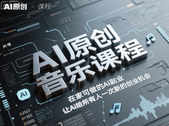 AI原创音乐课程，在家可做的Ai副业，让Ai给所有人一次新的创业机会-58创客