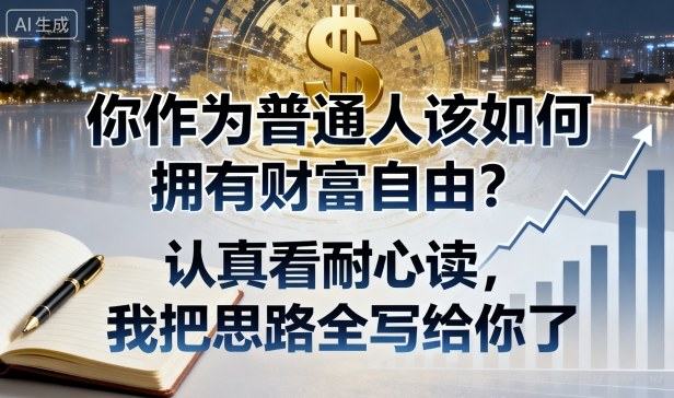 付费文章：你作为普通人该如何拥有财富自由？认真看耐心读，我把思路全写给你了-58创客网