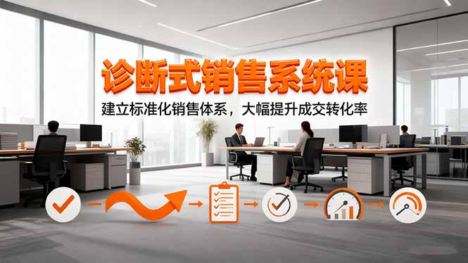 诊断式销售系统课,建立标准化销售体系,大幅提升成交转化率-多米联创