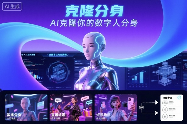 AI数字人认知实操课，克隆你的数字人分身-58创客