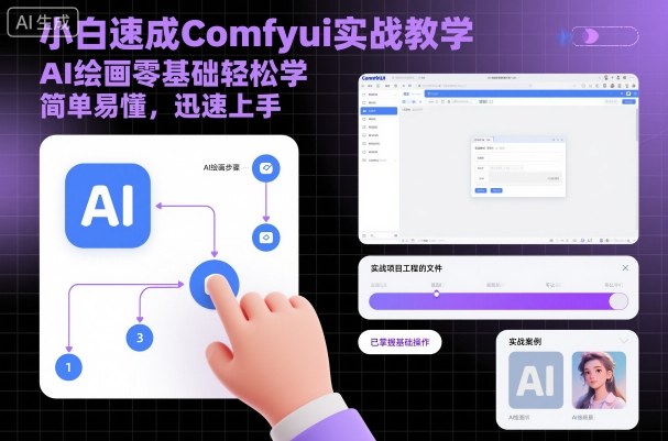 小白速成Comfyui实战教学，AI绘画零基础轻松学，简单易懂，迅速上手-58创客