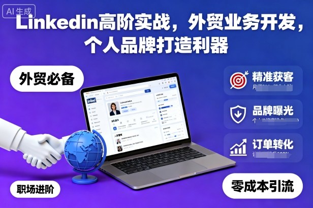 Linkedin高阶实战,外贸业务开发,个人品牌打造利器-申水仓
