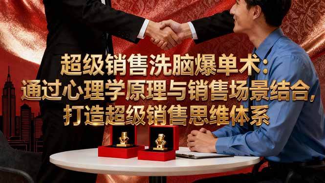 超级销售洗脑爆单术：通过心理学原理与销售场景结合,打造超级销售思维体系-58创客