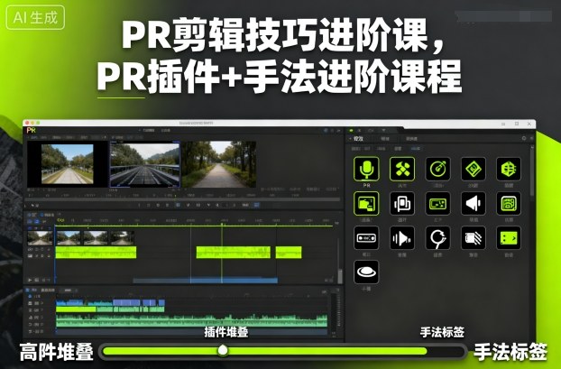PR剪辑技巧进阶课，PR插件+手法进阶课程-58创客