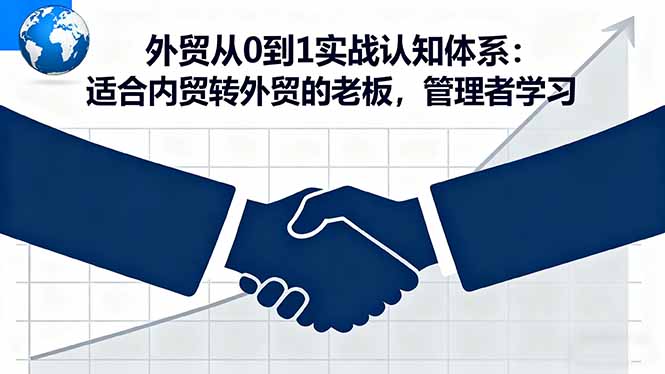 外贸从0到1实战认知体系：适合内贸转外贸的老板，管理者学习-58创客