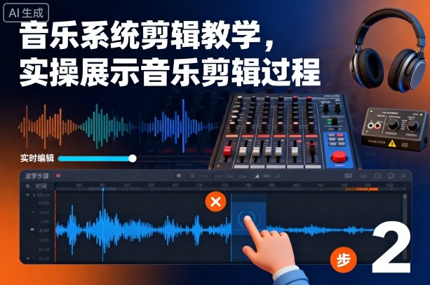 音乐系统剪辑教学，实操展示音乐剪辑过程-58创客