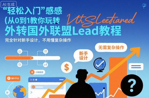 国外联盟賺美刀项目,从0到1教你玩转国外联盟Lead教程,纯新手可操作性100%-申水仓