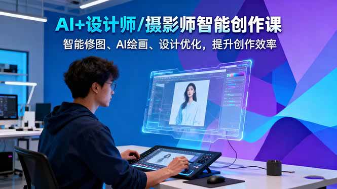 AI+设计师/摄影师智能创作课:智能修图、AI绘画、设计优化,提升创作效率-申水仓