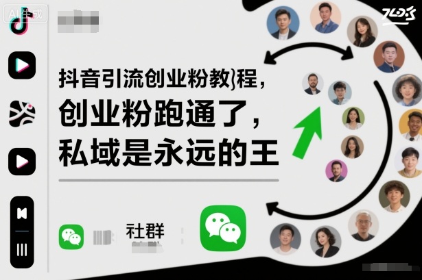 抖音引流创业粉教程,创业粉终于跑通了,私域是永远的王-申水仓