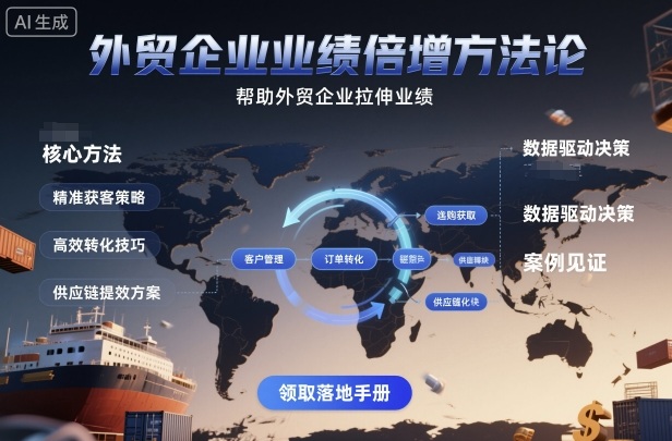 外贸企业业绩倍增方法论，帮助外贸企业拉伸业绩-多米联创