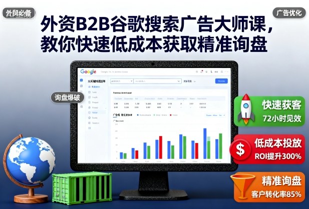 外资B2B谷歌搜索广告大师课,教你快速低成本获取精准询盘-申水仓
