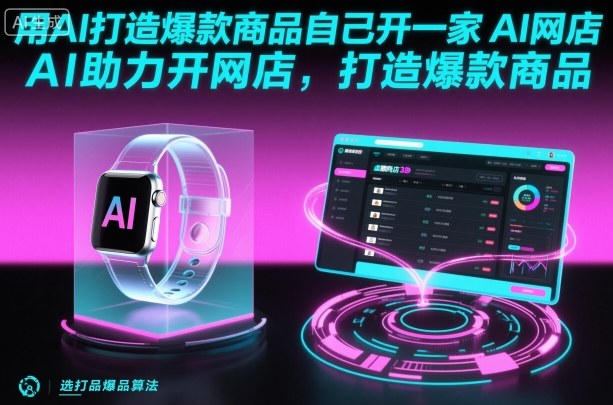 用AI打造爆款商品自己开一家AI网店，AI助力开网店，打造爆款商品-58创客