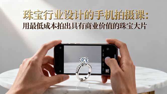珠宝行业设计的手机拍摄课:用最低成本拍出具有商业价值的珠宝大片!-申水仓