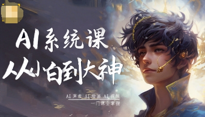 AI系统课程，从小白到大神系统学AI，AI声音-AI绘画-AI视频一门课全掌握-多米联创