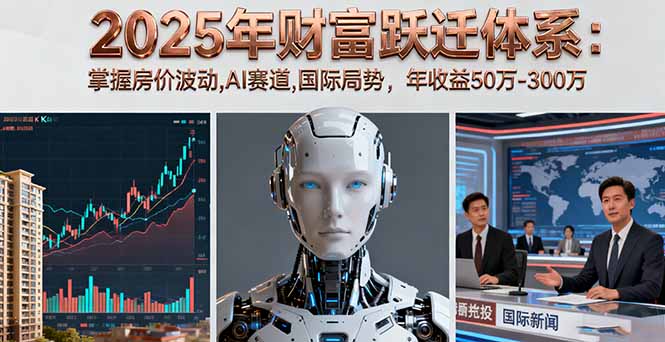 2025年财富跃迁体系：掌握房价波动,AI赛道,国际局势，年收益50万-300万-58创客