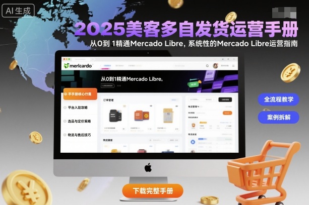 2025美客多自发货运营手册：从0到1精通Mercado Libre，系统性的Mercado Libre运营指南-多米联创