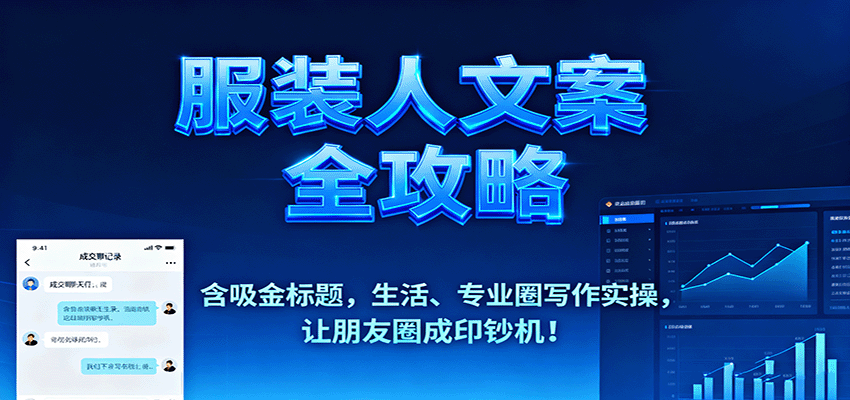 服装人文案全攻略，含吸金标题，生活、专业圈写作实操，让朋友圈成印钞机！-58创客