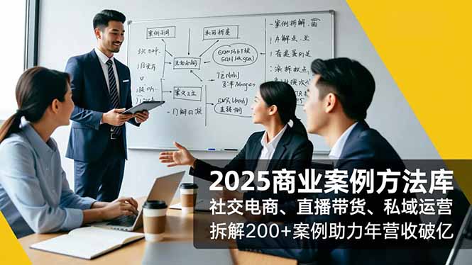 2025商业案例方法库，社交电商、直播带货、私域运营，拆解200+案例助力年营收破亿-申水仓
